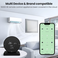 Capteur de température et d'humidité intelligent AVATTO avec télécommande infrarouge 2 en 1, capteur de température et d'humidité Wifi Tuya