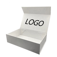 Boîte Cadeau Pliable en Carton avec Couvercle à Rabat, Sur Mesure, Laminaison Mate, Fermeture Magnétique, pour Vêtements et Emballage
