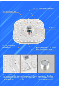 Moderne 12W/18W LED carré monté en surface Module SMD Source de lumière PCB maison éclairage <span class=keywords><strong>intérieur</strong></span> <span class=keywords><strong>lampe</strong></span> <span class=keywords><strong>Radar</strong></span> contrôle du son résidentiel - Product Image 6