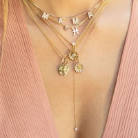 Collier avec la lettre MAMA en or véritable plaqué 18 carats, design de bijoux pour la fête des mères Milskye
