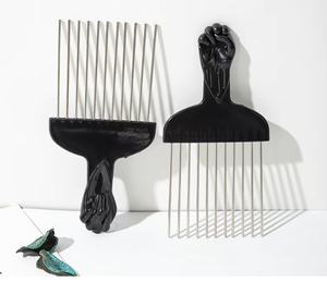 Salon professionnel outils de coiffure insérer vague <span class=keywords><strong>cheveux</strong></span> Pick <span class=keywords><strong>Afro</strong></span> peigne large <span class=keywords><strong>brosse</strong></span> à dents peigne fourchette acier aiguille <span class=keywords><strong>brosse</strong></span> - Product Image 1