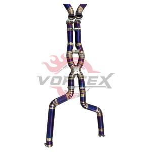 ท่อไอเสียแบบ catback ไทเทเนียมสีม่วงน้ำวนสำหรับ Alfa Romeo Stelvio Quadrifoglio 2.9T valvetronic พร้อมปลายคาร์บอนไฟเบอร์ - Product Image 6