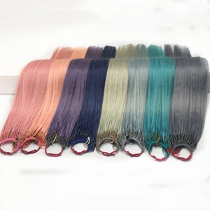 Hot bán colourful chất lượng tốt có thể kéo dài hơn 1-2 năm 100% con người Twin tip phần mở rộng Tóc Tóc Giả Hàn Quốc Trinh Nữ tóc 1 pcs - Product Image 1