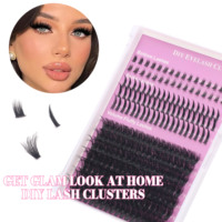 Tendance 2026 DIY Clusters de cils style mixte 12 rangées Cils individuels effilés style Manga Kit de cils en grappe volumineux et moelleux Vente en gros