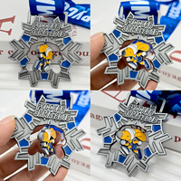 Échantillons gratuits de médailles et trophées de pickleball de sport gravés en alliage de zinc durables rotatifs avec logo en relief personnalisé