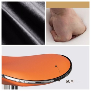 Sillas de <span class=keywords><strong>Cocina</strong></span> Ajustables en Altura de Cuero Blanco, Taburetes Altos Giratorios, Sillas de Bar - Product Image 2