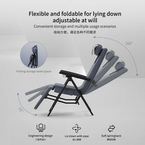 Masajeador corporal Silla de masaje <span class=keywords><strong>Shiatsu</strong></span> plegable con respaldo ajustable y calefacción trasera Masaje eléctrico personalizado OEM completo - Product Image 4