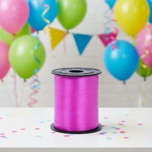Nastro per Decorazioni Feste Party Love Cinta Fuchsia 450M in Plastica Riutilizzabile di Buona Qualità per Eventi di Compleanno e Regali per Adulti - Product Image 4