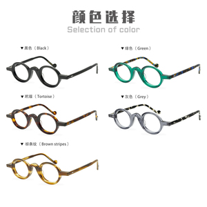 Оправа для очков, маленькие круглые винтажные ацетатные очки, оптика унисекс - Product Image 4