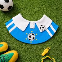 Bavoir pour animaux de compagnie en coton réglable et personnalisable, avec cordon de serrage, design maillot de football, bandana pour chats et petits chiens
