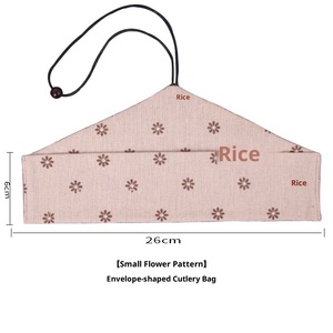 Bolsa de lona con sobres para casa de carpintero antiguo, bolsa de almacenamiento de paja de acero inoxidable, cuchillo, tenedor, cuchara, peine, palillos, vajilla japonesa - Product Image 5