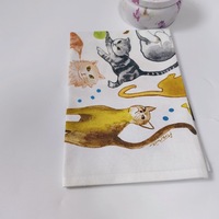 Handuk Teh Campuran Linen Katun Cetak Digital Kustom Terlaris, Ramah Lingkungan & Lembut, Sempurna untuk Dapur & Pengering Tangan, OEM