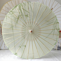 Parapluie chinois ancien en papier huilé de bambou, imperméable et anti-UV, pour Hanfu, Cheongsam et décoration de plafond