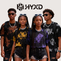 T-shirts unisexes surdimensionnés avec logo personnalisé pour hommes, 100% coton, tie-dye, tissu épais, manches courtes, tailles jusqu'à 5XL, t-shirts pour hommes