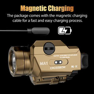 WARRIORLAND luce universale <span class=keywords><strong>Laser</strong></span> Combo raggio verde e luce tattica a LED torcia elettrica ricaricabile USB display a schermo batteria - Product Image 6