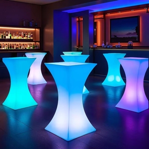 โต๊ะบาร์ LED พลาสติกทรงกลมแบบมีไฟส่องสว่างสำหรับบ้านหรือไนท์คลับทันสมัยปี 2025 พร้อมดีไซน์กันน้ำ - Product Image 2