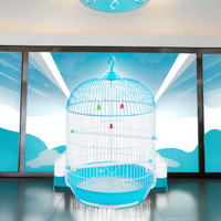 Cages à oiseaux en acier inoxydable à motif écossais, classiques, écologiques, pour l'élevage d'oiseaux vivants, emballées en boîte, vente en gros
