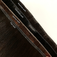 Findvirginhair – tissage en lot de cheveux Remy russe 12a, Double tissage, à la Machine, plat, cousu, perlé, noué, Premium