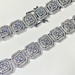 Chaîne tennis en argent 925 de luxe avec diamants Moissanite VVS 5 mm, collier Hip Hop, cadeau de Noël, bijoux Moissanite glacés - Product Image 3