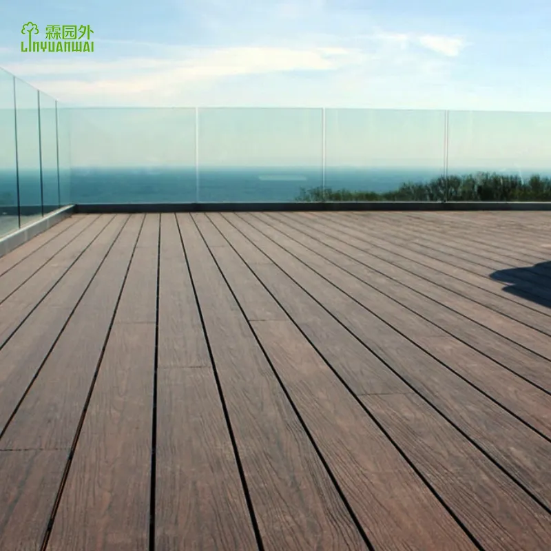 Linyuanwai Waterproof Pavement Floor Outdoor Patio Garden Terrace Tiles Wood Composite Interlocking decking