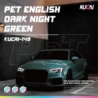 Film adhésif pour voiture en PVC PET sans bulles, vert nuit foncé, effet métallique brillant, auto-cicatrisant et anti-UV