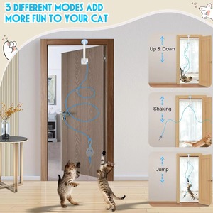 Juguete Interactivo para Gatos con Ratón Móvil Eléctrico, Juguete para Gatos Ecológico con Abrazadera para Puerta, Juguete Interactivo Automático Colgante - Product Image 4