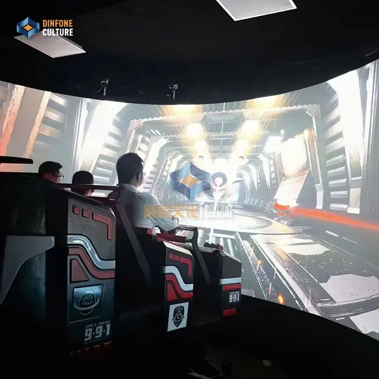 3Dイマーアークスクリーン軌道シネマ9dトラッキングシミュレーターシネマ機器鉄道車に乗る旅車シミュレーターゲーム