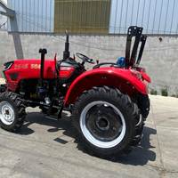 Tracteur agricole diesel 4x4 certifié CE 504 50 CV avec charrue, herse et semoir