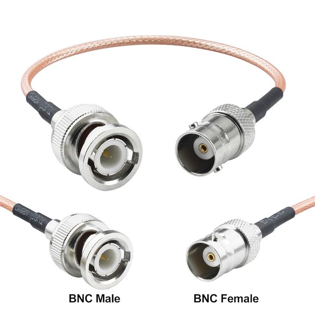 50 Ohm BNC Male to Female Bulkhead Mount RG316 Coaxial Cable for CB Radio UHF VHF Ham Radio Amateur Radio Mobile Radio Antenna