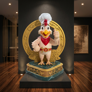 Statue décorative en acrylique sur le thème du poulet pour centre commercial, mobilier créatif pour centre commercial - Product Image 2