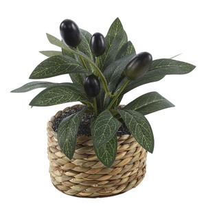 Plantes artificielles d'intérieur, <span class=keywords><strong>fausse</strong></span> olive en pot de <span class=keywords><strong>paille</strong></span>, centre de table pour étagère, décoration de maison et de bureau - Product Image 4