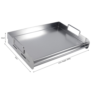 Universele rechthoekige roestvrijstalen grillplaat voor gasbarbecue buiten - Product Image 6