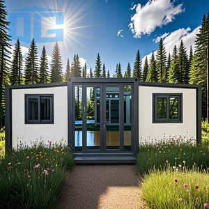 Compacto 20 pies expandible casa prefabricada plegable pequeña casa modular contenedor cabina con 2 dormitorios cocina y estilo moderno - Product Image 2