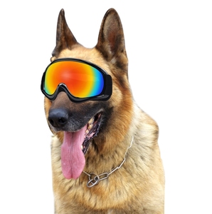 Lunettes de soleil en plastique coupe-vent de style militaire pour <span class=keywords><strong>chien</strong></span> <span class=keywords><strong>avec</strong></span> sangle réglable pour accessoires d'été et de Noël - Product Image 1