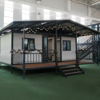 Maison Modulaire Préfabriquée de Luxe Extensible de 20 pieds en Acier Galvanisé avec Chambre et Salle de Bain, Design Moderne pour Bureau à Domicile