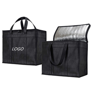 Sac isotherme non tissé imperméable BSCI pour <span class=keywords><strong>livraison</strong></span> à emporter, sac de courses extérieur, sac isotherme non tissé pour aliments avec fermeture éclair - Product Image 5