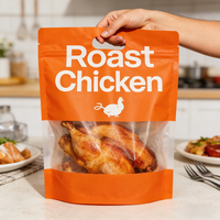 Sacs d'emballage pour rôtisserie anti-buée Haodong, personnalisés, en plastique laminé, pour poulet rôti au micro-ondes