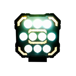 Phare <span class=keywords><strong>de</strong></span> travail LED carré avant <span class=keywords><strong>de</strong></span> 4 pouces pour moto, blanc et jaune, avec fonction flash et projecteur auxiliaire - Product Image 6