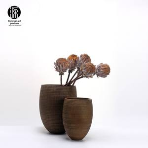 Autunno Color caffè asciutto piccolo imperatore composizione floreale cineserie casa floreale floccante eleganti vasi di fiori fioriere - Product Image 5