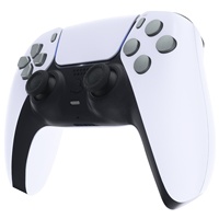 Kit complet de boutons personnalisés en métal gris pour la direction et les joysticks d'action pour PS5 Bdm010 Bdm020