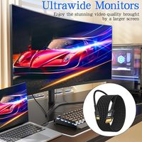 Transfert de données bidirectionnel de haute qualité 16k 60Hz 120Hz 240Hz pour vers câble DP veste en PVC pour moniteur MacBook de bureau d'ordinateur portable