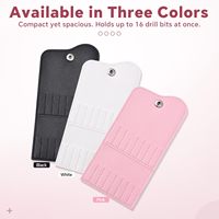 Nouveau sac de rangement pour foret à ongles en cuir épaissi organisateur d'outils de manucure étui de protection pour accessoires d'ongles