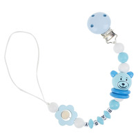 Chaîne de sucette pour bébé avec motif d'ours en 3D, anti-chute, avec design floral, origine Chine