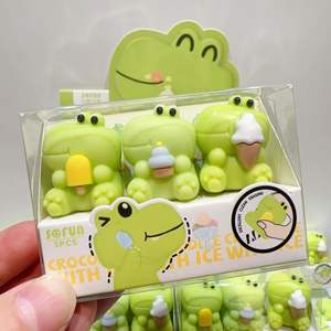 Lindo Borrador de Dinosaurio en Forma de Helado 3D, Sin Ensamblar, Tridimensional, 3 Piezas - Product Image 2