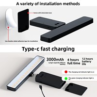 Nouvelle Lampe Murale LED Intelligente Détachable Moderne Minimaliste RGBW à Température de Couleur, Abat-jour PC, Angle Réglable, Télécommande Tactile, pour l'Exportation