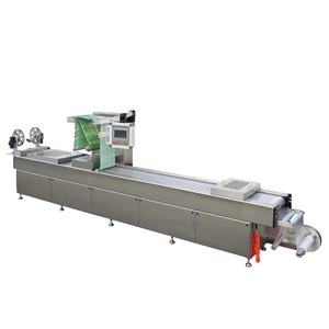 Machine de mise sous vide automatique de qualité alimentaire pour l'emballage de fromages, dattes, viandes en sachets, équipement de thermoformage et de scellage avec injection de gaz - Product Image 2