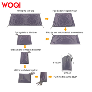 WOQI Bâche de camping multifonctionnelle et imperméable Tente de pêche compacte et légère pour la <span class=keywords><strong>randonnée</strong></span>, <span class=keywords><strong>hamac</strong></span> de mouche de <span class=keywords><strong>pluie</strong></span> pour les aventures en plein air - Product Image 6