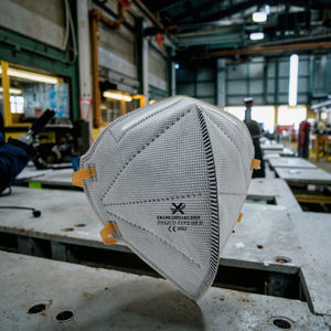 Masker Respirator Sekali Pakai FFP2 Industri dengan Karbon Aktif, Anti Debu, <span class=keywords><strong>3</strong></span> Lapis Kain Melt-blown, Klip Hidung yang Dapat Disesuaikan, Katun - Product Image 1