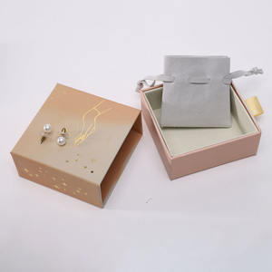 Boîte à boucles d'oreilles de luxe, boîte à bijoux rigide personnalisée avec tiroir, emballage cadeau, insert en mousse, estampage à chaud, logo personnalisé, vente en gros d'usine - Product Image 6