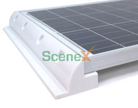 DIY SceneX Système de montage hors réseau pour panneau solaire long en ABS, Garantie 5 ans, Résistance au vent 60 m/s, Blanc/Noir Anodisé, pour VR